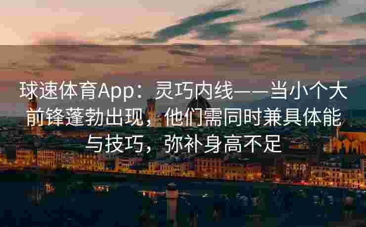 球速体育App：灵巧内线——当小个大前锋蓬勃出现，他们需同时兼具体能与技巧，弥补身高不足