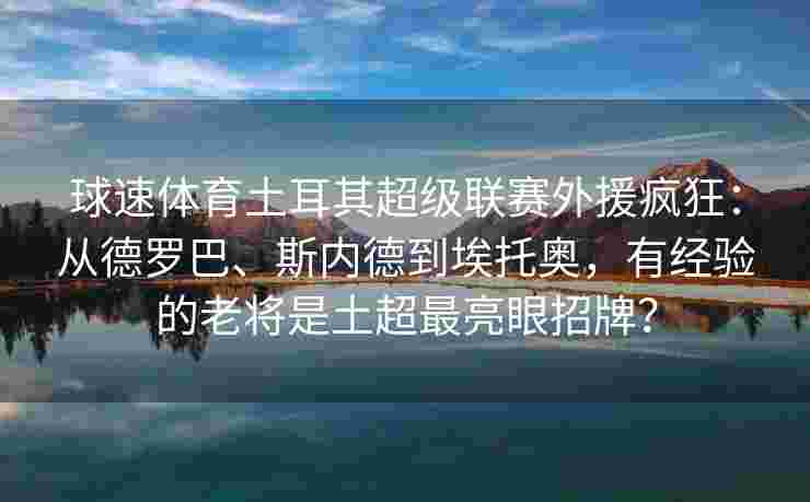 球速体育土耳其超级联赛外援疯狂：从德罗巴、斯内德到埃托奥，有经验的老将是土超最亮眼招牌？