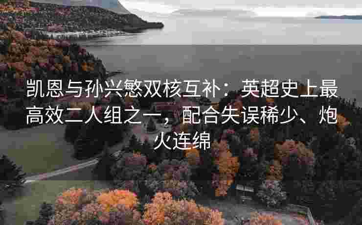 凯恩与孙兴慜双核互补：英超史上最高效二人组之一，配合失误稀少、炮火连绵